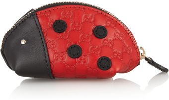 Gucci Lady Bug Leather Coin Purse - Lyst