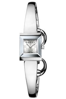 Gucci Womens Swiss Gframe Collection Stainless Steel Bangle Bracelet 40mm - Lyst