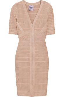 Hervé Léger Zipfront Bandage Dress - Lyst