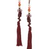 Isabel Marant Cy Amp You Tasseled Earrings in Red (bordeaux) - Lyst