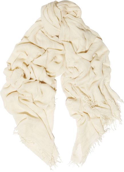 Isabel Marant Sam Fineknit Scarf in White - Lyst