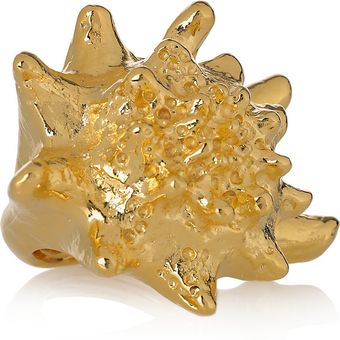  22karat Goldplated Shell Ring 