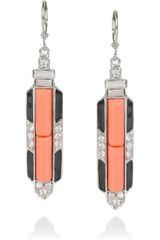 Kenneth Jay Lane Silverplated Crystal Earrings