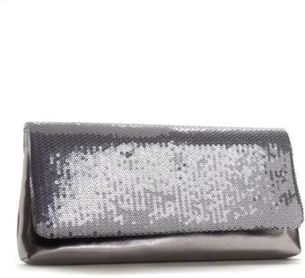  Metallic Satin Flap Clutch 