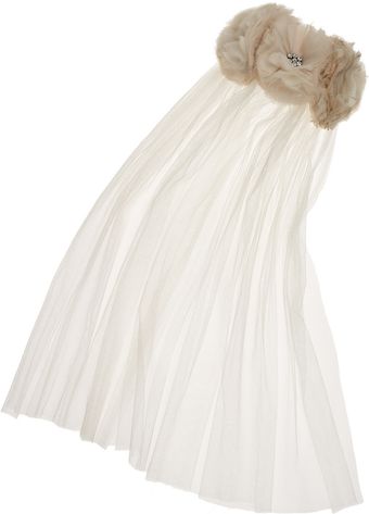 Lanvin Organza Appliquéd Tulle Bridal Veil - Lyst