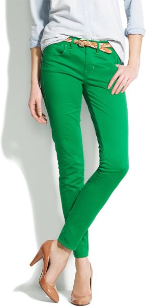 Madewell Skinny Skinny Ankle Colorpop Jeans in Green (portico green) - Lyst