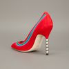 Manolo Blahnik Striped Shoe in Red - Lyst