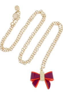 Marc By Marc Jacobs Jacobson Brass and Acetate Bow Necklace - Lyst