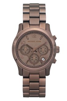Michael Kors Womens Chronograph Bronze Tone Stainless Steel Bracelet 39mm - Lyst