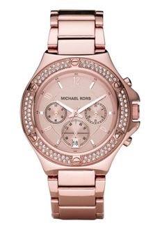 Michael Kors Chronograph Rose Gold Tone Stainless Steel Bracelet  - Lyst