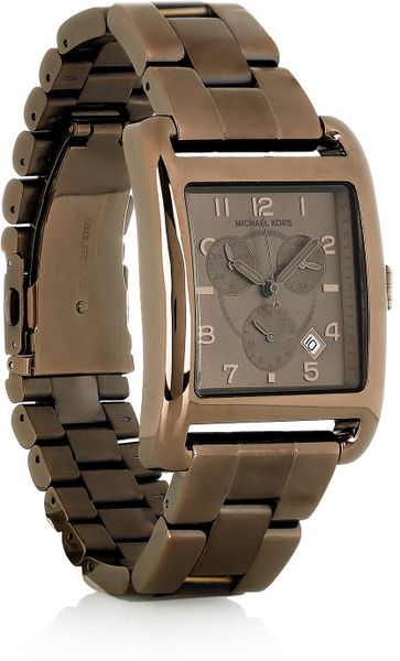 Michael Kors Stainless Steel Chronograph Watch in Brown (steel) - Lyst
