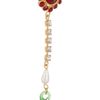 Miu Miu Crystal and Glass Drop Clip Earrings in Gold - Lyst