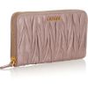 Miu Miu Matelassé Leather Wallet in Pink (rose) - Lyst
