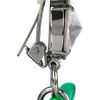 Miu Miu Plexiglass Crystal Lightning Bolt Clip Earrings in Green (silver) - Lyst
