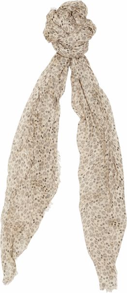 Mulberry Mini Peace and Love Printed Modal Scarf in Beige (cream) - Lyst