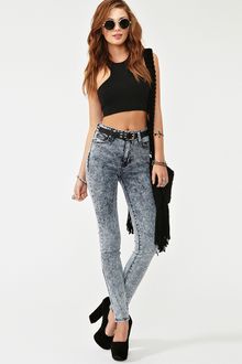 Nasty Gal Acid High Skinny Jeans - Lyst