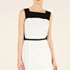 Oasis Drape Back Colour Block Dress in Black - Lyst