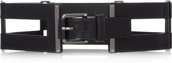 Oscar de la Renta Cutout Leather Waist Belt - Lyst
