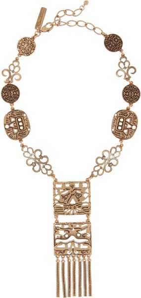 Oscar De La Renta 24karat Goldplated Necklace in Gold - Lyst