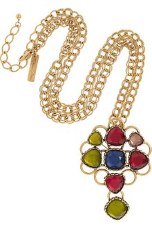 Oscar de la Renta 24karat Goldplated Resin Necklace - Lyst
