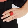 Oscar De La Renta 24karat Goldplated Seagrass Ring in Red (gold) - Lyst
