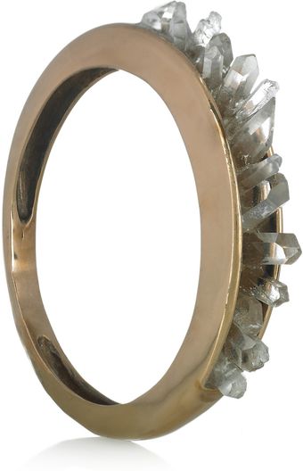 Pamela Love Bronze and Quartz Crystal Bangle - Lyst