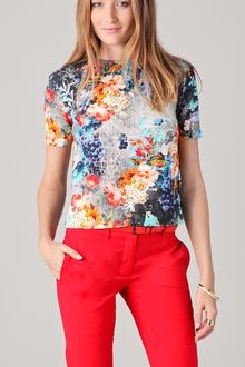 Peter Som Floral Tweed Blouse - Lyst