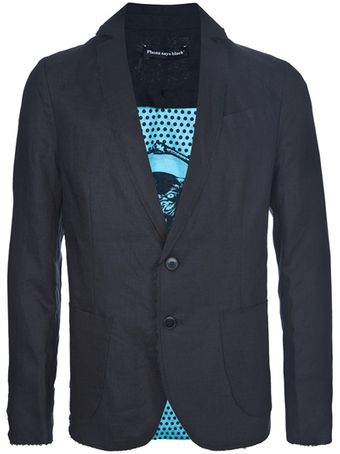 Phonz Says Black Two Buttons Blazer - Lyst