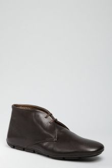 Prada Olive Leather Laceup Casual Oxfords - Lyst