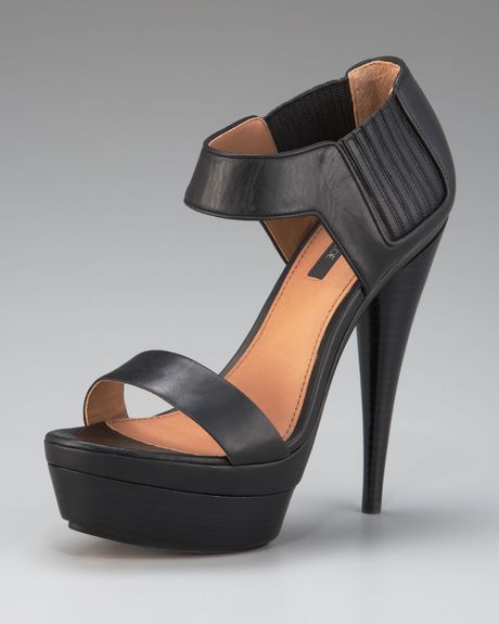 Rachel Zoe Beverly Vachetta Platform Sandal in Black (blk) - Lyst