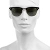 Ray-ban Club Master Half Frame Acetate Sunglasses in Black - Lyst