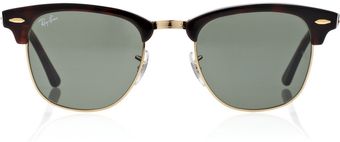 Ray-Ban Clubmaster Halfframe Acetate Sunglasses - Lyst