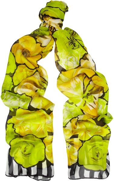 Roberto Cavalli Printed Silk Scarf in Multicolor (multicolored) - Lyst
