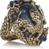 Roberto Cavalli Oversized Lapis Lazuli Snake and Flower Ring in Blue (snake) - Lyst