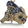 Roberto Cavalli Oversized Lapis Lazuli Snake and Flower Ring in Blue (snake) - Lyst