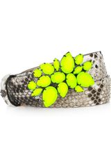 Roberto Cavalli Neonclasp Python Belt