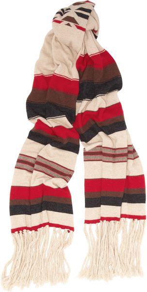 Sandro Azteque Intarsia Knitted Scarf - Lyst