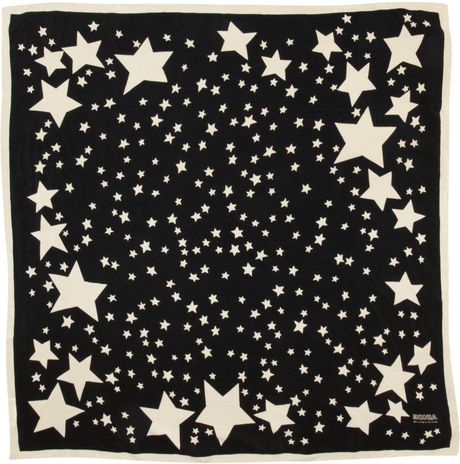 Sonia By Sonia Rykiel Printed Silkcrepe Scarf in Black - Lyst