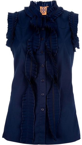 Tory Burch Sleeveless Shirt - Lyst