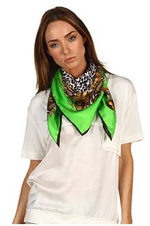 Versace Bright Leopard Print Scarf - Lyst