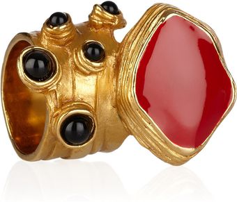 Yves Saint Laurent Arty Goldplated Enamel Ring - Lyst