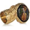 Yves Saint Laurent Arty Goldplated Glass Ring in Gold - Lyst