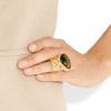 Yves Saint Laurent Arty Goldplated Glass Ring in Gold - Lyst