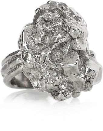 Yves Saint Laurent Arty Too Silverplated Ring - Lyst