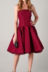 Zac Posen Strapless Dress with Full Skirt