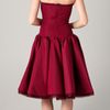 Zac Posen Strapless Dress with Full Skirt in Red - Lyst