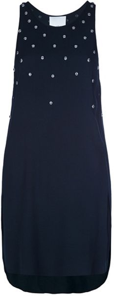 3.1 Phillip Lim Studded Dress in Blue (midnight) - Lyst