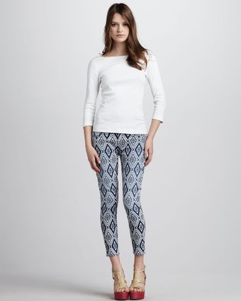 The Cropped Skinny Diamond Print 