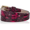 Alexander Mcqueen Elaphe and Brass Wrap Bracelet in Gold (fuchsia) - Lyst