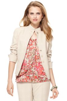 Anne Klein Long Sleeve Printed Fitted Blazer - Lyst